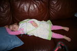 zonked out on the couch