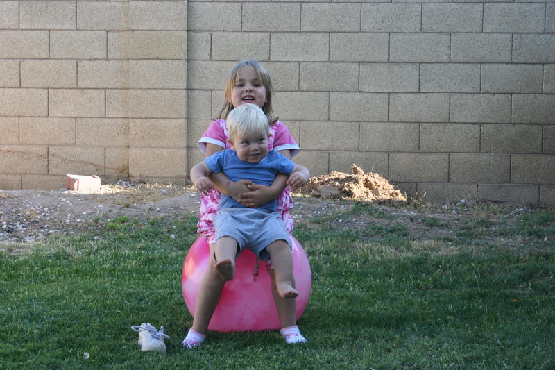 Annie and Micah bounce