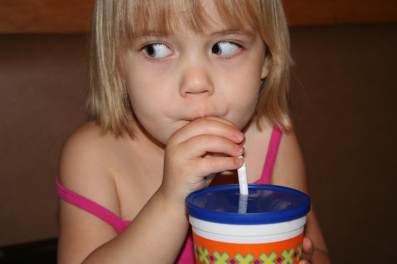 Ali drinking