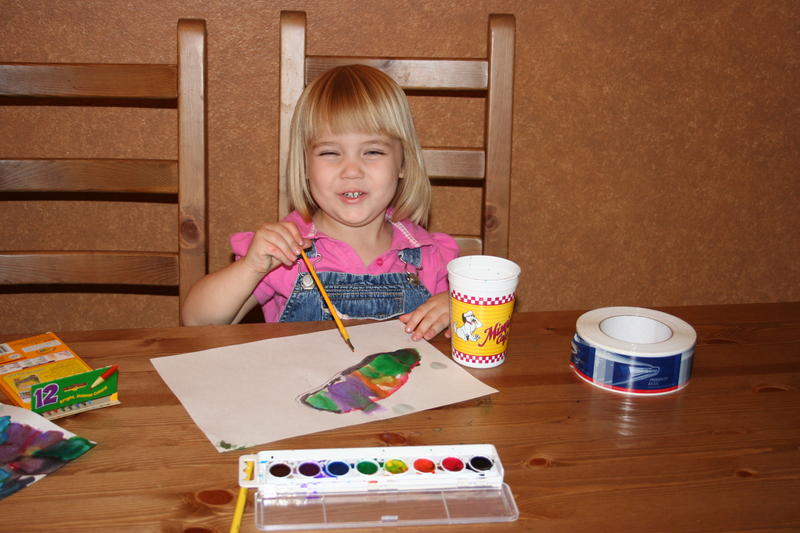 Ali paints a fish