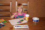 Ali paints a fish