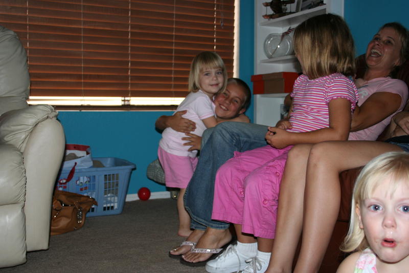 Ali hugs Cole