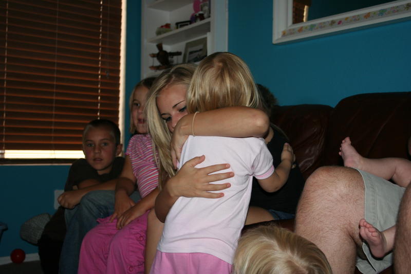Ali hugs Lauren