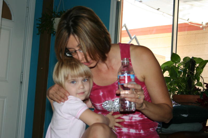 Ali hugs Shelly
