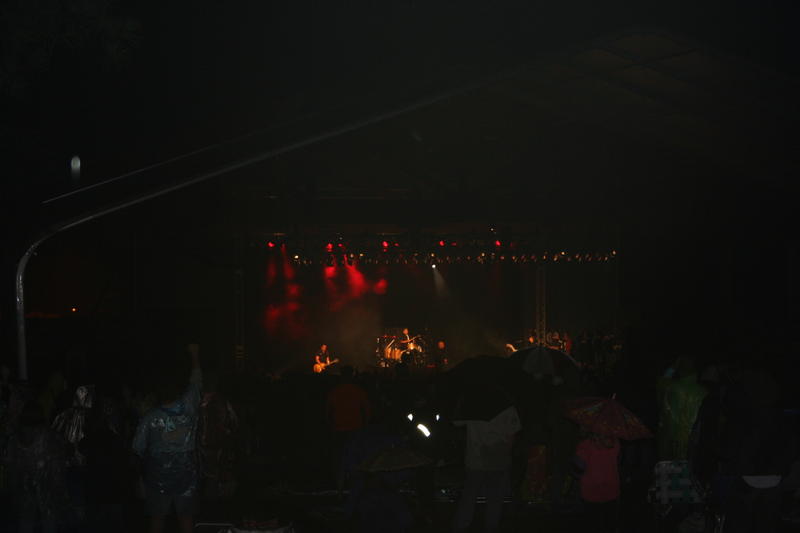 spirit fest at night in the rain