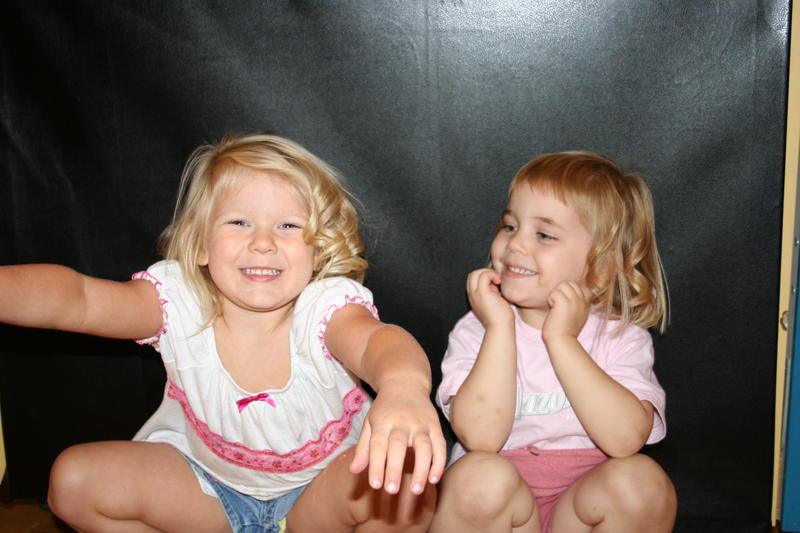 the girls got their hair curled!