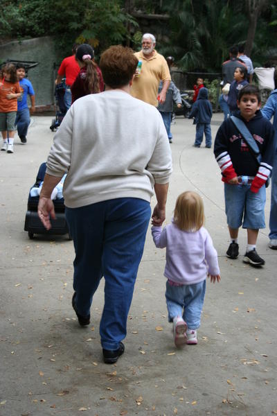 Mamaw and Ali walking