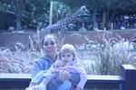 Ali and Mommy by giraffes