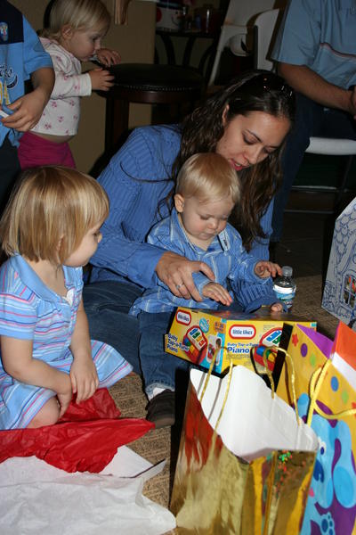 Opening gifts