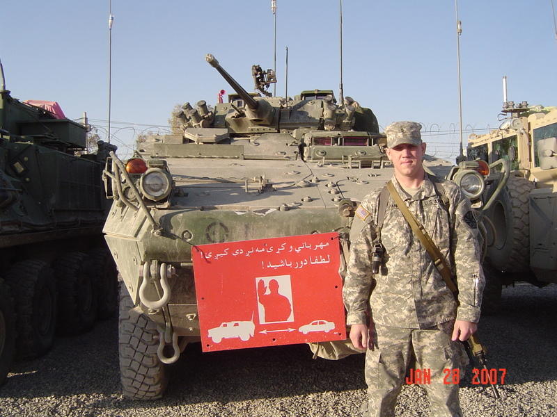 Me in Kandahar in front of a Canadian LAV